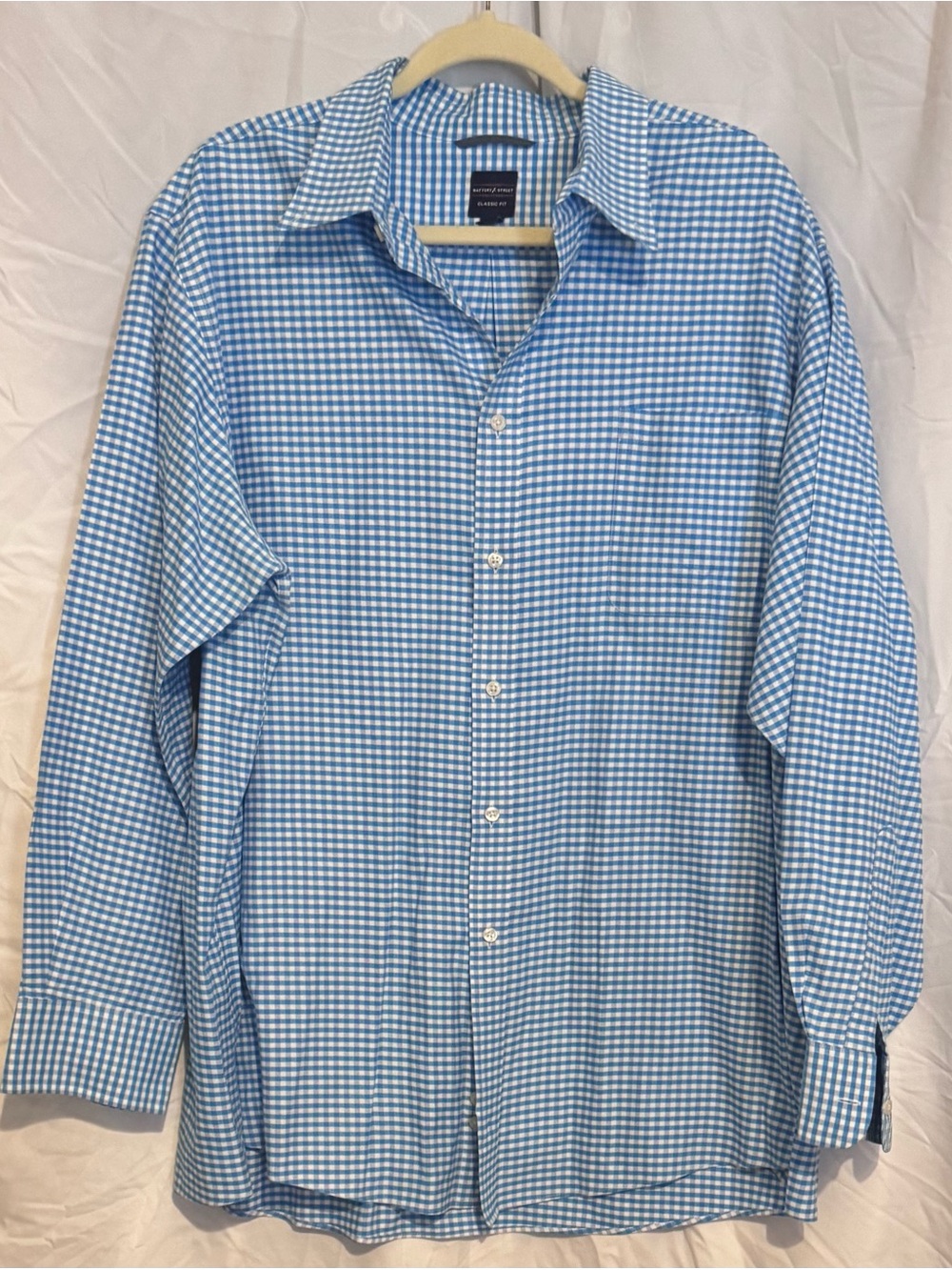 Dockers Light Blue Gingham Button-Down Shirt